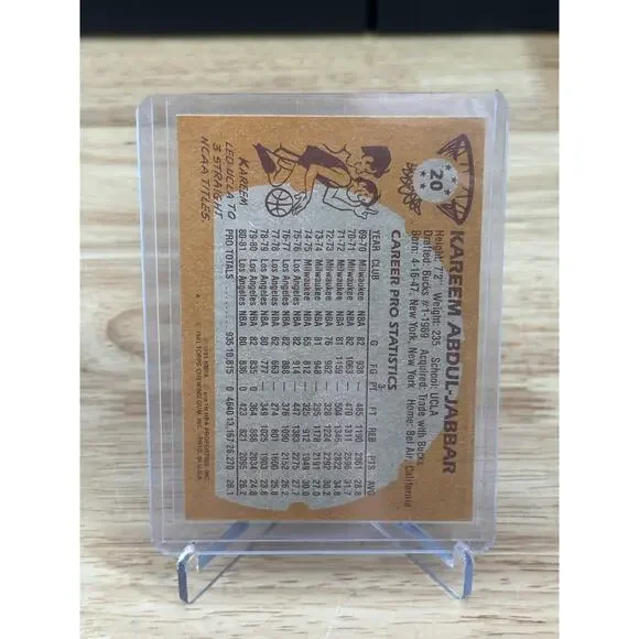 1981-82 Topps - Kareem Abdul-Jabbar #20 - Picture 2 of 2